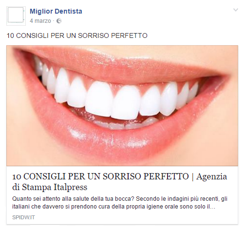 facebook post dentisti